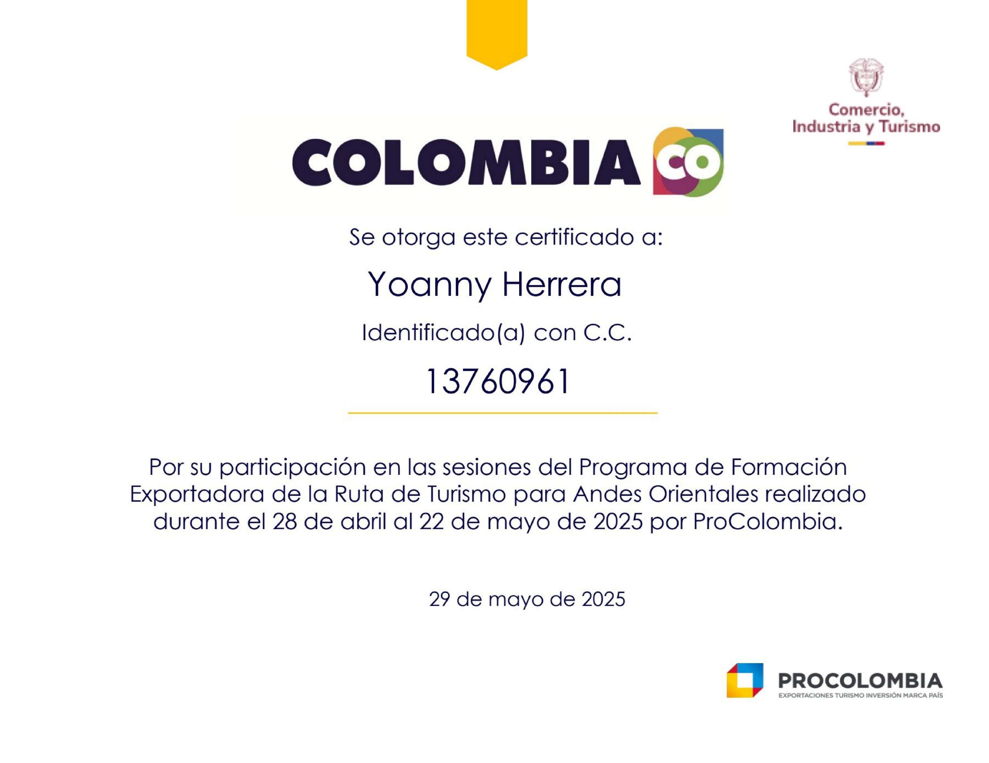Yoanny Herrera-Procolombia